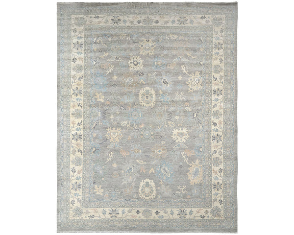 14x20 Zeigler Gray Afghan Hand Knotted Wool Area Rug